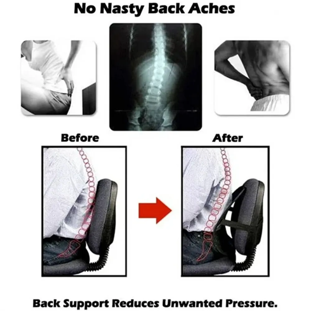 NOGIS Lumbar Support, Car Mesh Back Support with Massage Beads Ergonomic Designed for Comfort and Lower Back Pain Relief - Lumbar Back Support Cushion for Car Seat, Office Chair,Wheelchair