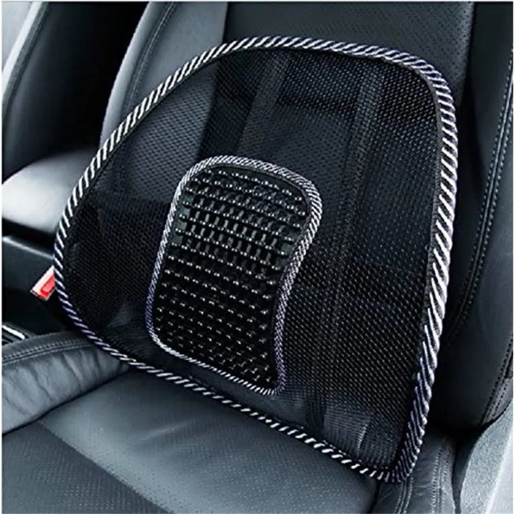NOGIS Lumbar Support, Car Mesh Back Support with Massage Beads Ergonomic Designed for Comfort and Lower Back Pain Relief - Lumbar Back Support Cushion for Car Seat, Office Chair,Wheelchair