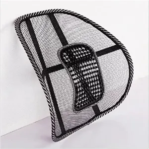 NOGIS Lumbar Support, Car Mesh Back Support with Massage Beads Ergonomic Designed for Comfort and Lower Back Pain Relief - Lumbar Back Support Cushion for Car Seat, Office Chair,Wheelchair