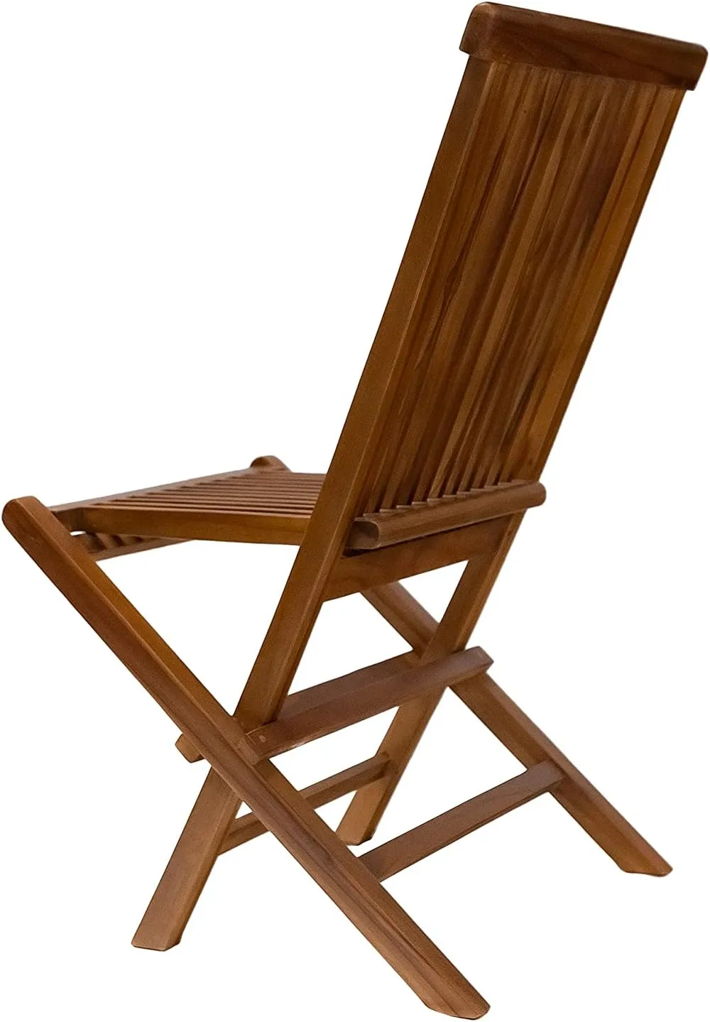 Nordic Style Folding Chair for Indoor and Outdoor Use - Patio, Balcony, Dining (Oiled Finish, Brown)