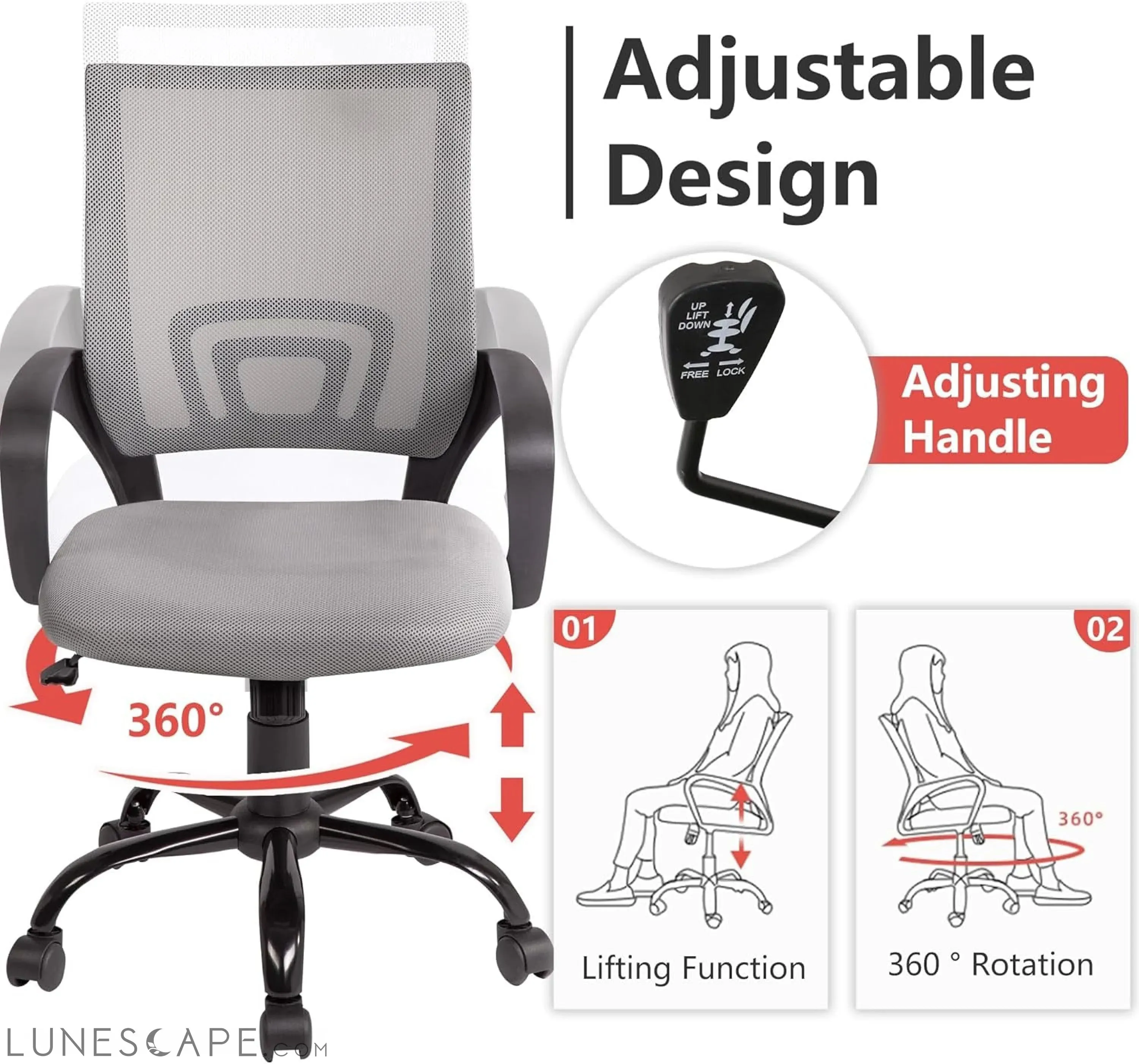 Office Chair Computer Chair Ergonomic Cheap Desk Chair Adjustable