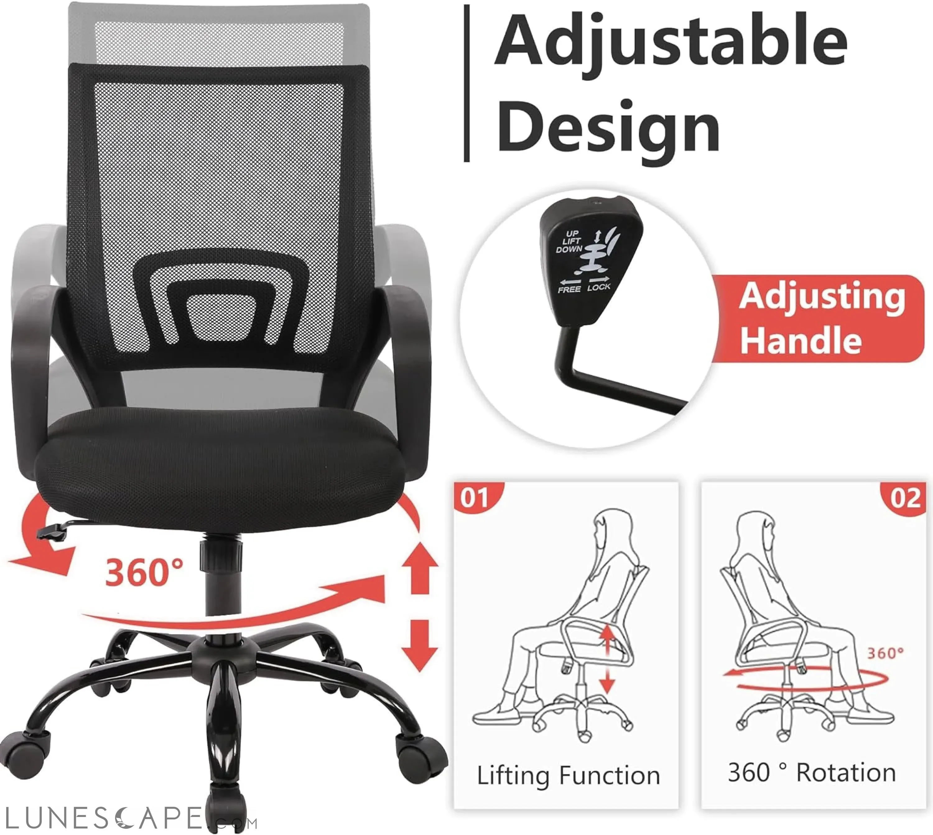 Office Chair Computer Chair Ergonomic Cheap Desk Chair Adjustable