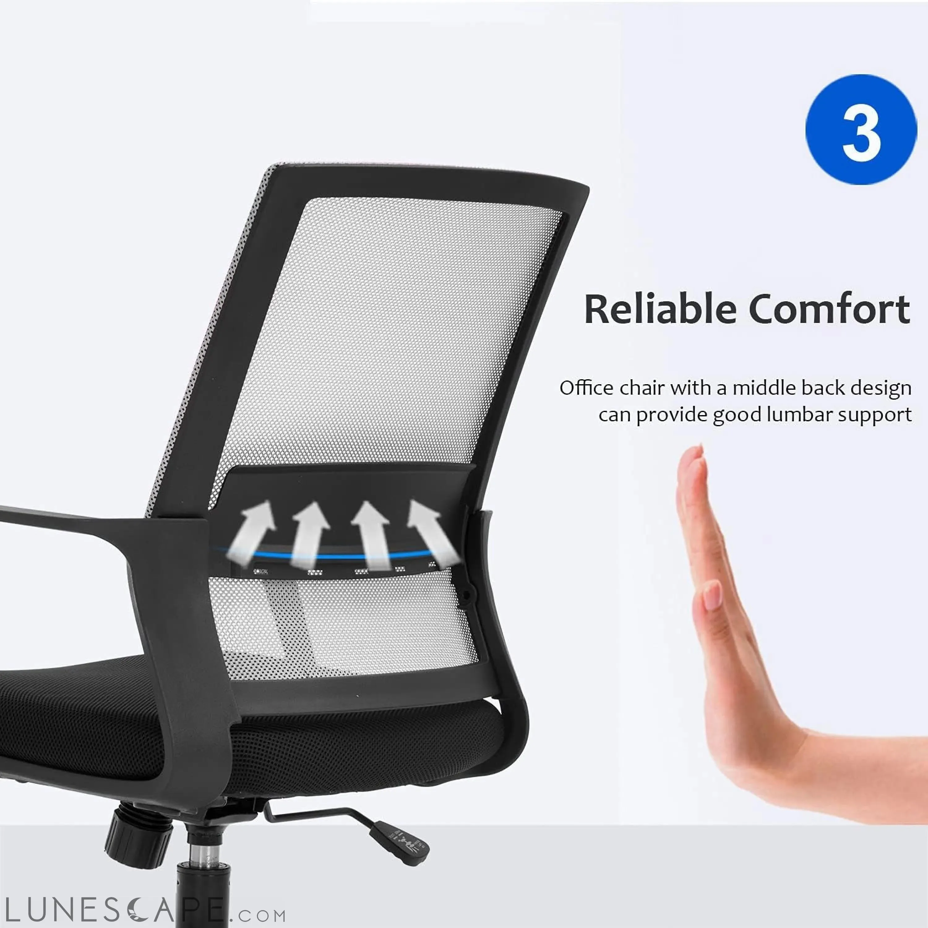 Office Chair Ergonomic Desk Task Chair Mesh Computer Chair Mid-Back