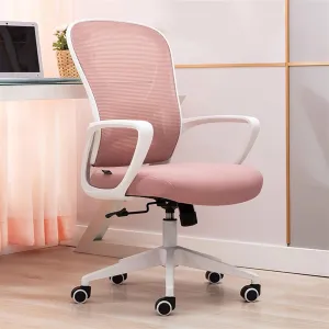 Office Chair Ergonomic Office Chair Desk Chair Mesh PC Chair with Lumbar Support Arm Adjustable Swivel Rolling Task Mid Rear Executive Chair Home Office Desk Chairs(C)