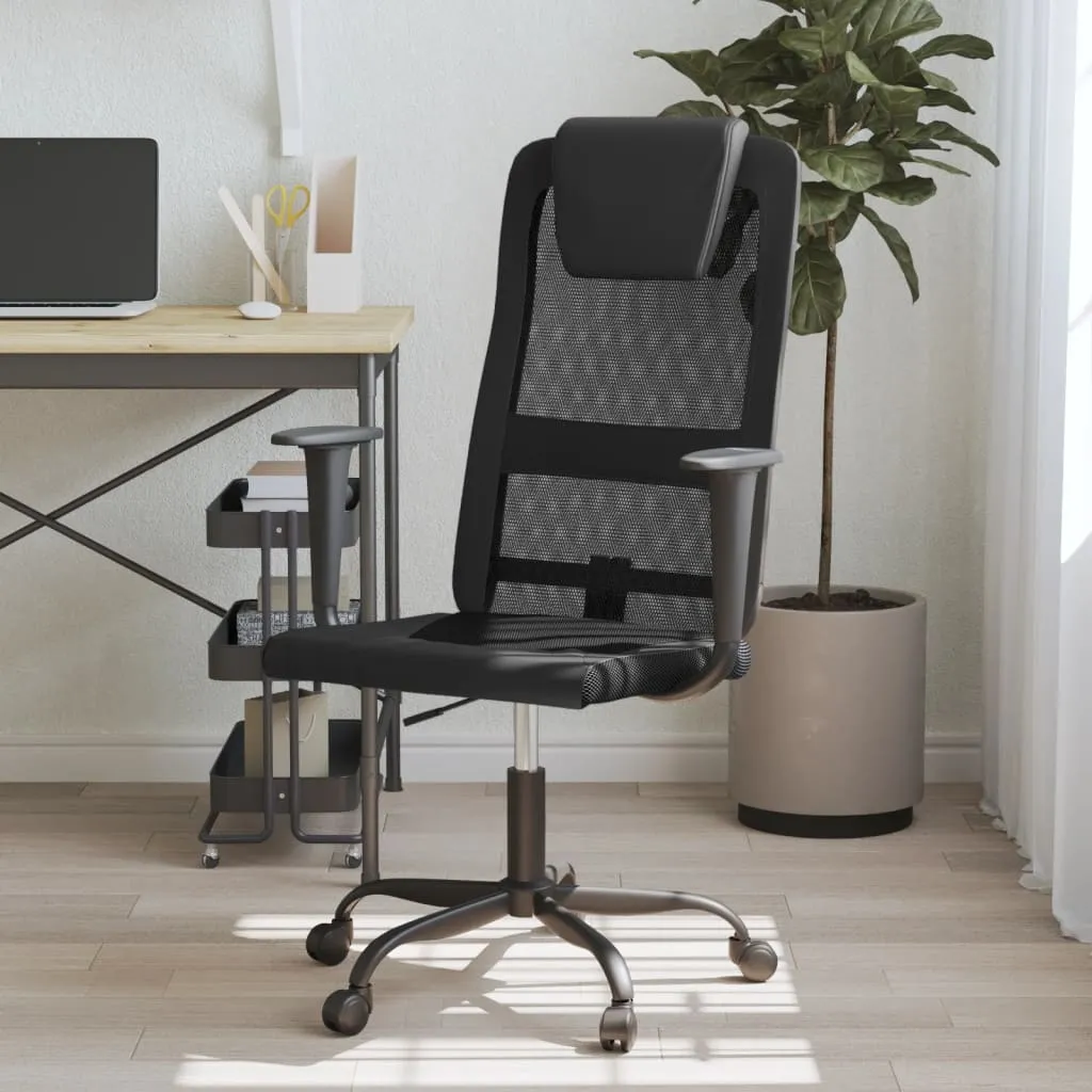 Office Chair Office Computer Desk Chair Mesh Fabric and Faux Leather