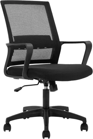 Office Chairs, Home Office Chair Ergonomic Desk Chair Mesh Computer Chair Mid Back Task with Lumbar Support, Adjustable Comfortable Executive Rolling Swivel Task Gaming Chairs with Armrest for Men Wom