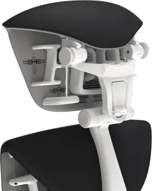 OFFICE LOGIX SHOP Embody Headrest Compatible with Herman Miller Embody Chair (Black Rythem Fabric/White Frame)