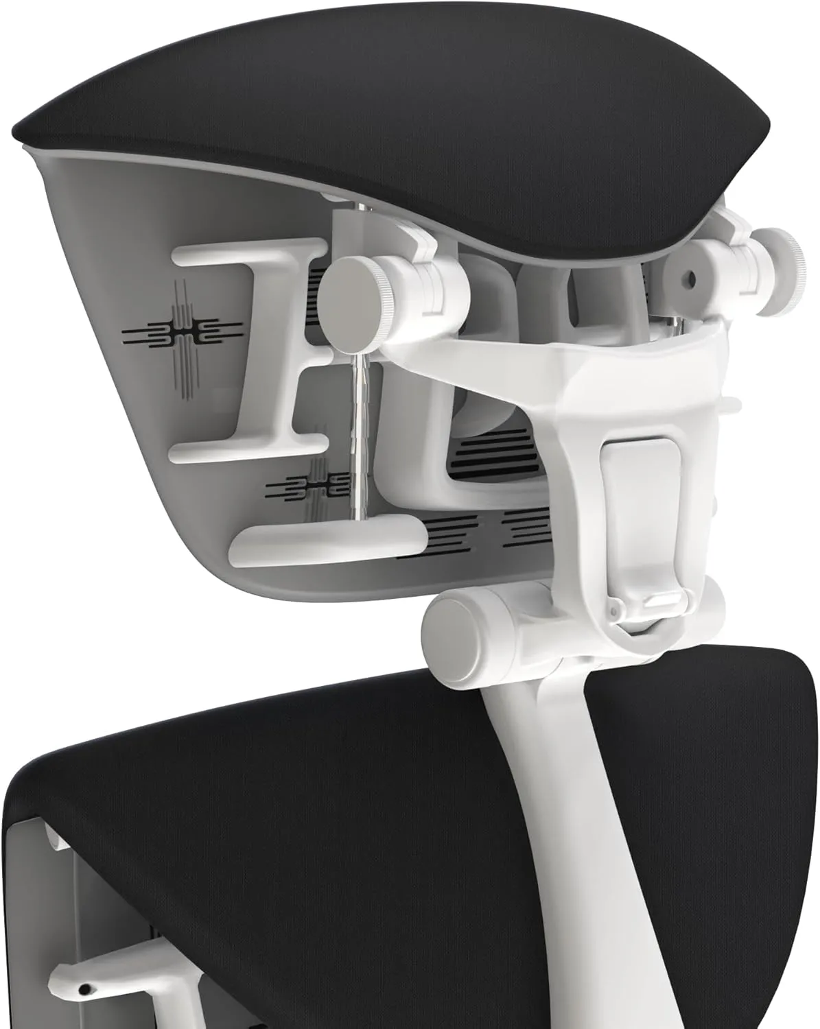OFFICE LOGIX SHOP Embody Headrest Compatible with Herman Miller Embody Chair (Black Rythem Fabric/White Frame)