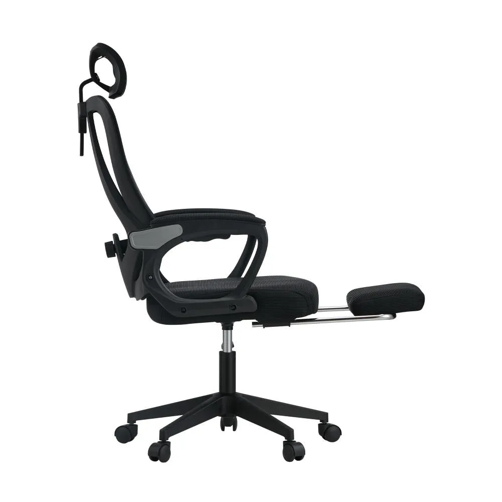 Oikiture Mesh Office Chair Adjustable Lumbar Support Black