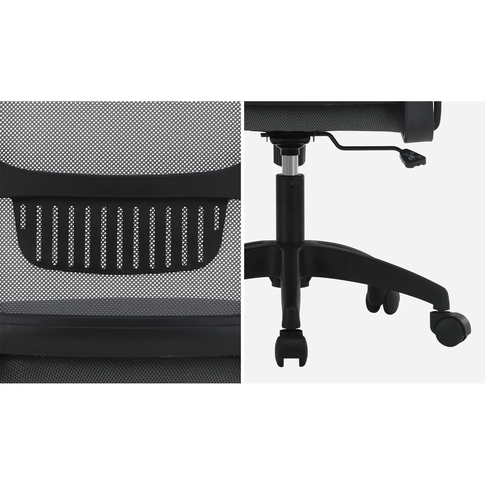 Oikiture Mesh Office Chair Executive Fabric Gaming Work Study Seat Computer