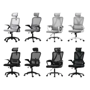 Oikiture Mesh Office Chair Executive Fabric Gaming Work Study Seat Computer