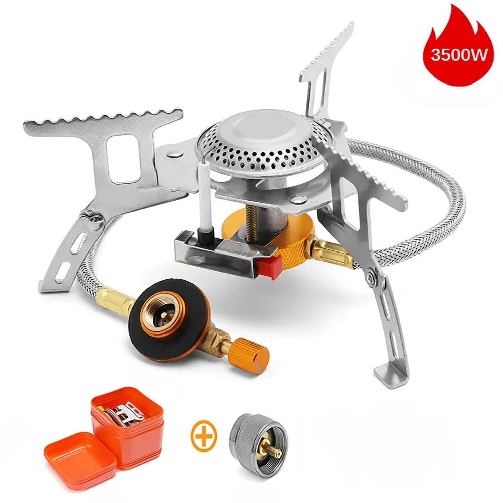 Outdoor Camping Head Stove Tourist Portable Windproof Stove Camping Picnic Survive Burner 5800W Big Power Foldable Gas Stove
