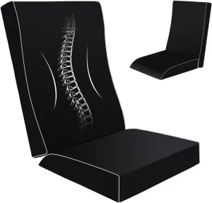 Outdoor Chair Cushion Set 19x19in Patio Furniture Cushions Designed According To The Curve Of The Human Spine,For Patio Furniture,Rocking Chair,Offices, Cars Etc.Waterproof With Removable Cover