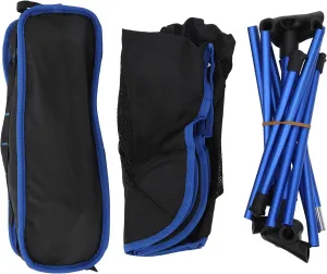Outdoor Chair Portable Folding Ultra Light Aluminum Fishing Chair for Camping BBQ Picnic Royal Blue 150KG Load Bearing 1002g Weight