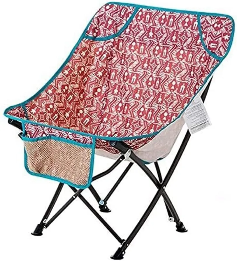 Outdoor Folding Chair Camp Chair Outdoor Portable Fishing Stools Camping Chair Garden Moon Recliner for Hiking Beach Picnic BBQ Folding Camping Chair