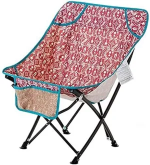 Outdoor Folding Chair Camp Chair Outdoor Portable Fishing Stools Camping Chair Garden Moon Recliner for Hiking Beach Picnic BBQ Folding Camping Chair