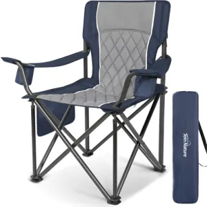 Outdoor Large Camping Chairs for Adults,Heavy Duty Camp Chair Support 800lbs
