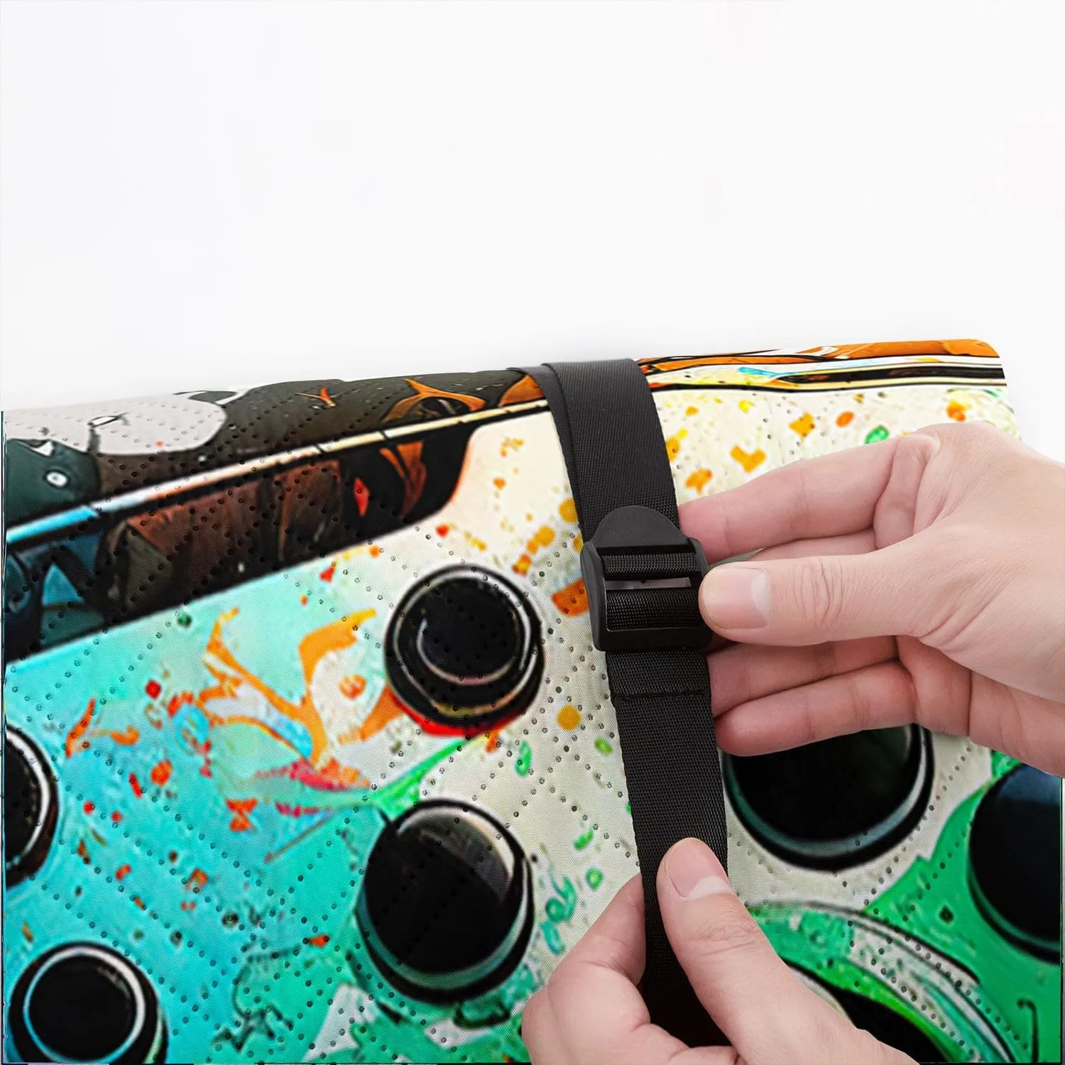 Outdoor Picnic Blanket,Portable Sandproof Waterproof Picnic Mat,Gamepad Baseball Printed Camping Beach Mat for Sand and Wet Grass Hiking (Gamepad Baseball L)