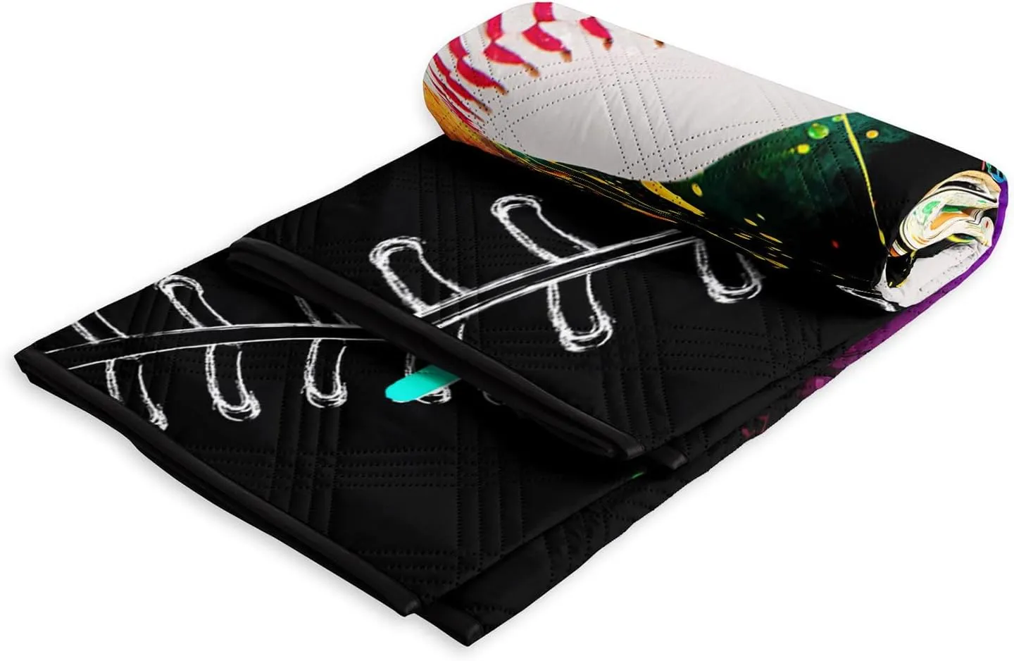 Outdoor Picnic Blanket,Portable Sandproof Waterproof Picnic Mat,Gamepad Baseball Printed Camping Beach Mat for Sand and Wet Grass Hiking (Gamepad Baseball L)
