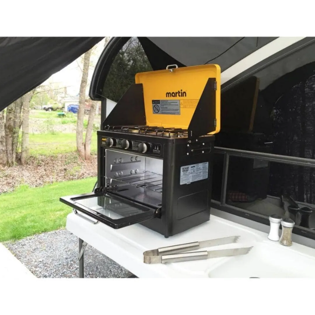 Outdoor Portable Propane High and Low Pressure Camping Gas Stove and Oven Combo by Martin