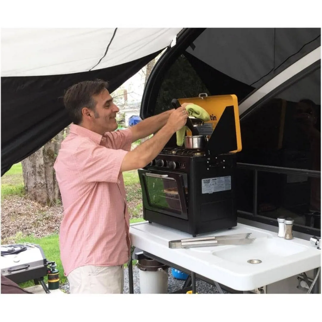 Outdoor Portable Propane High and Low Pressure Camping Gas Stove and Oven Combo by Martin