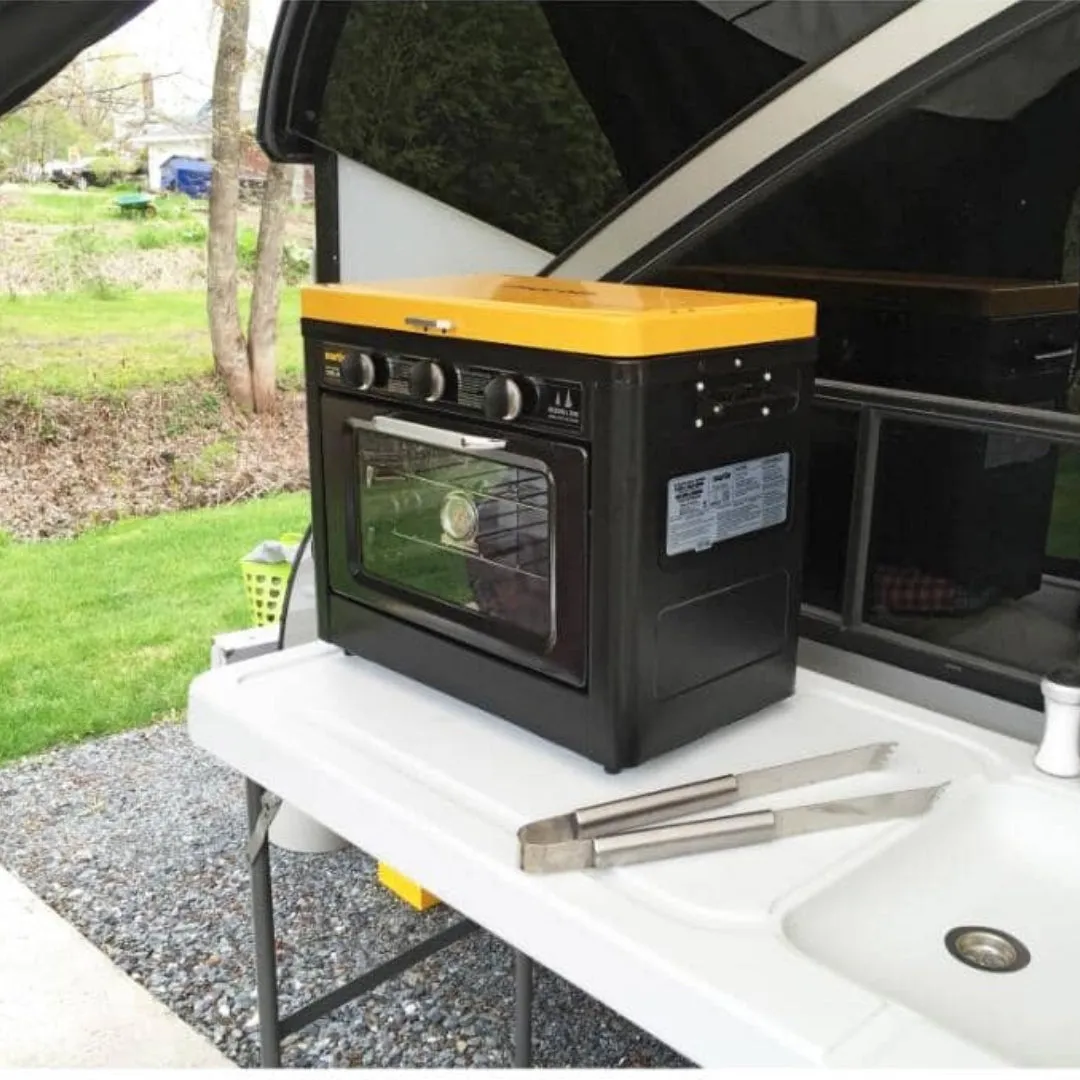 Outdoor Portable Propane High and Low Pressure Camping Gas Stove and Oven Combo by Martin