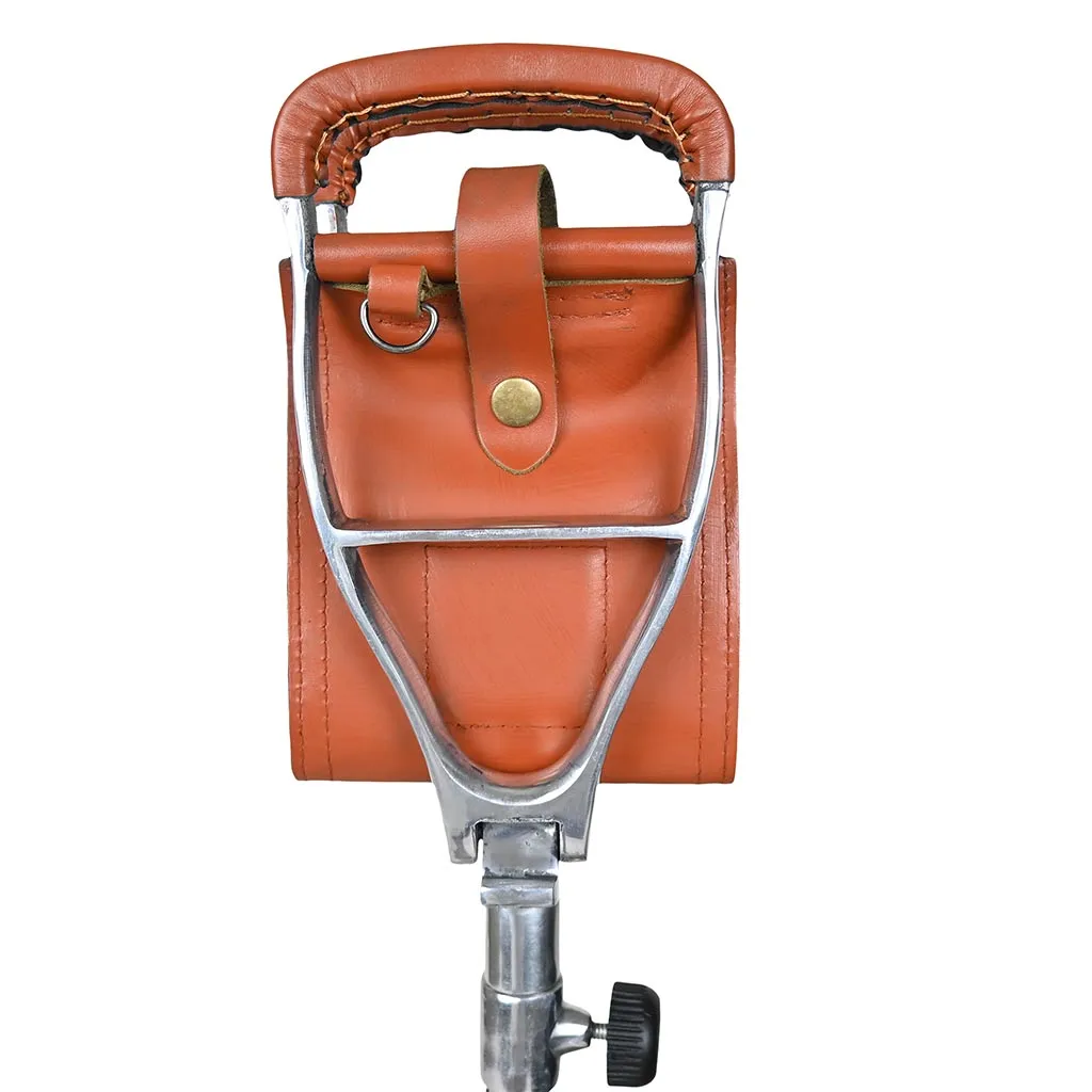 Outdoor Shooting Stick Adjustable Venator Leather Walking Seat Tan