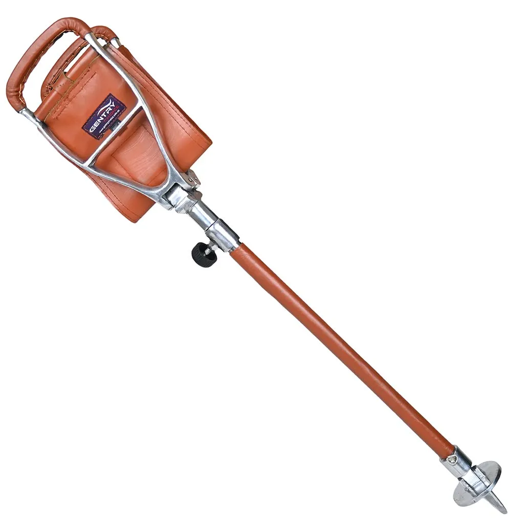 Outdoor Shooting Stick Adjustable Venator Leather Walking Seat Tan