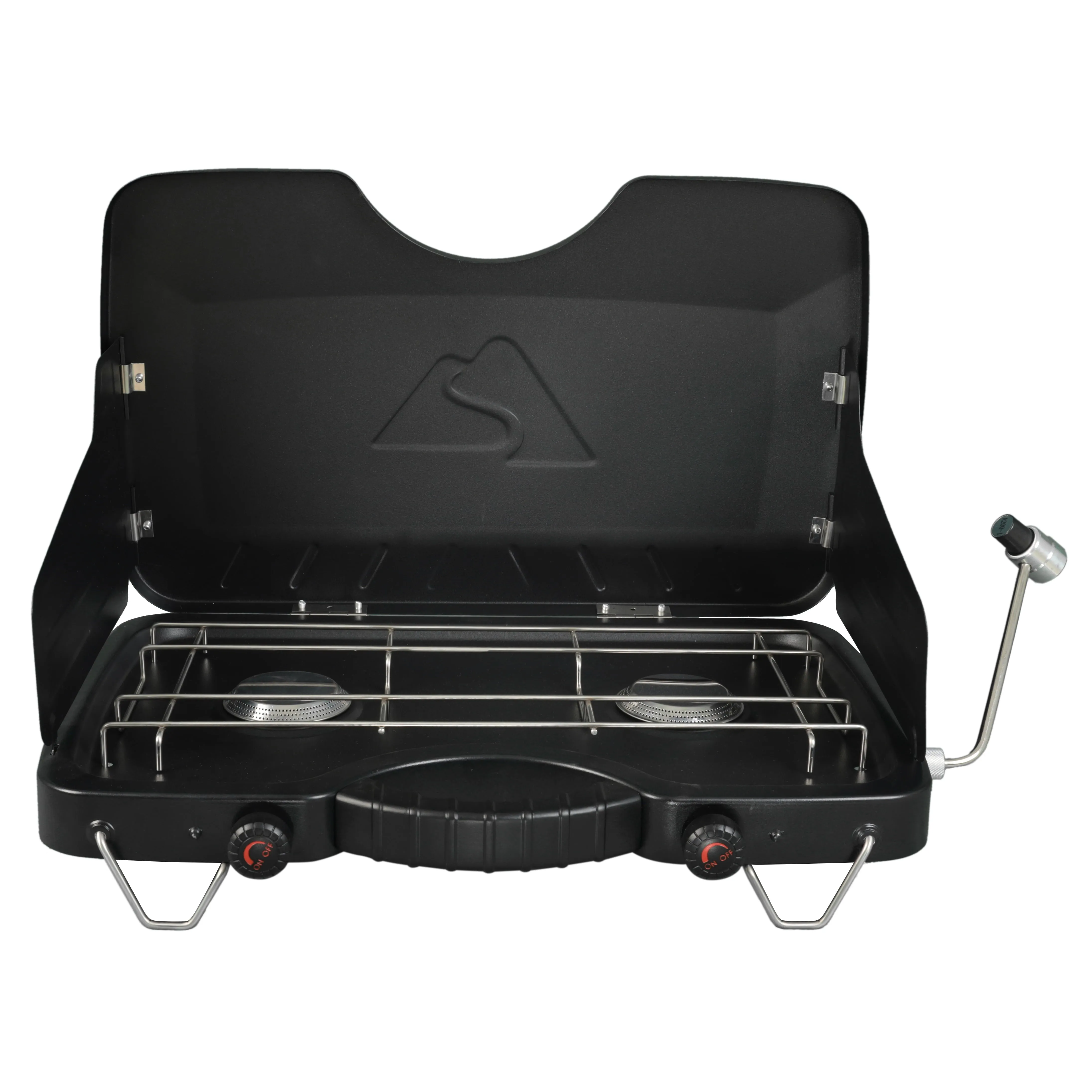 Ozark Trail 2 Burner Propane Gas Camping Stove, Black, GCT2208W
