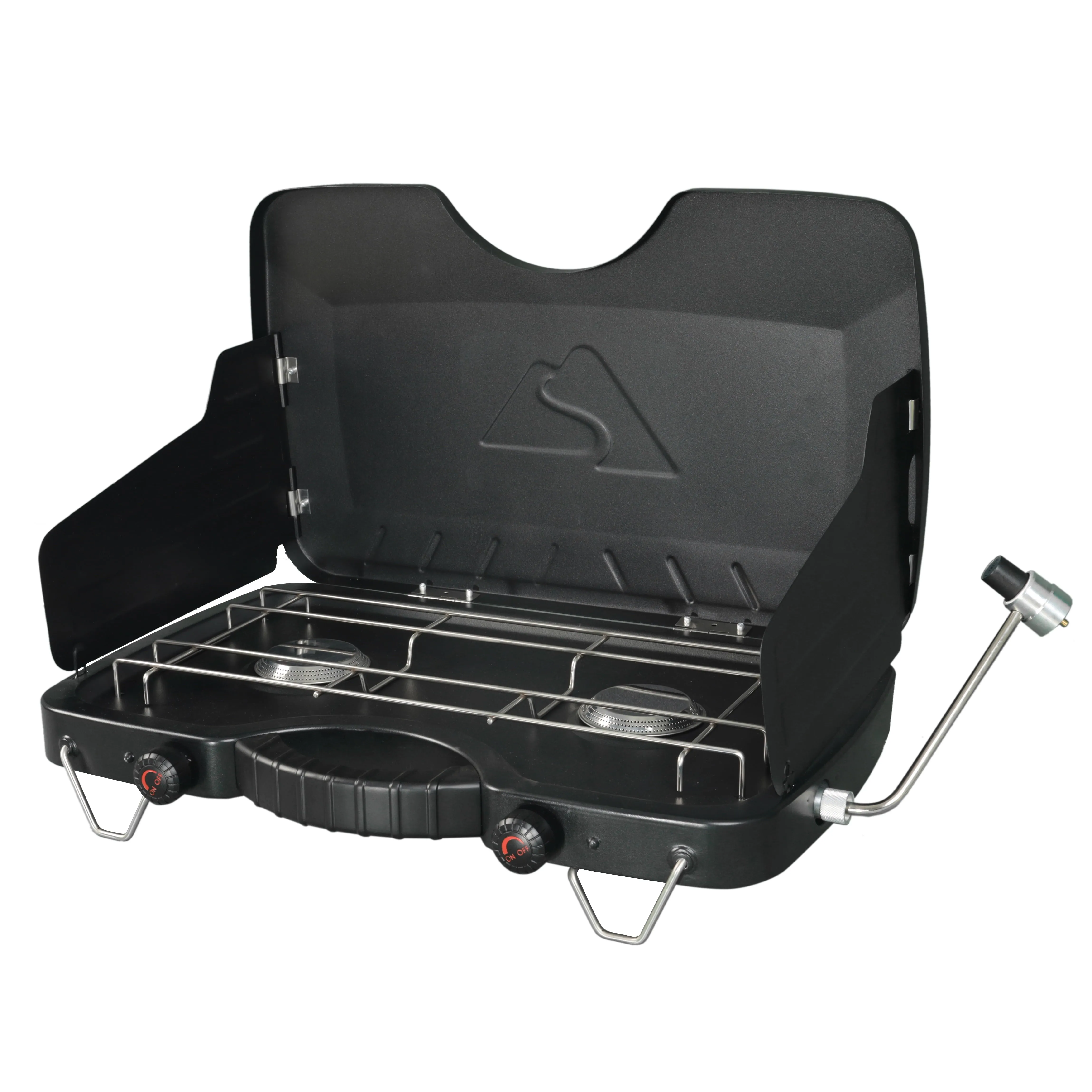 Ozark Trail 2 Burner Propane Gas Camping Stove, Black, GCT2208W