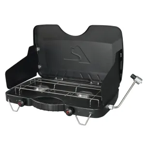 Ozark Trail 2 Burner Propane Gas Camping Stove, Black, GCT2208W