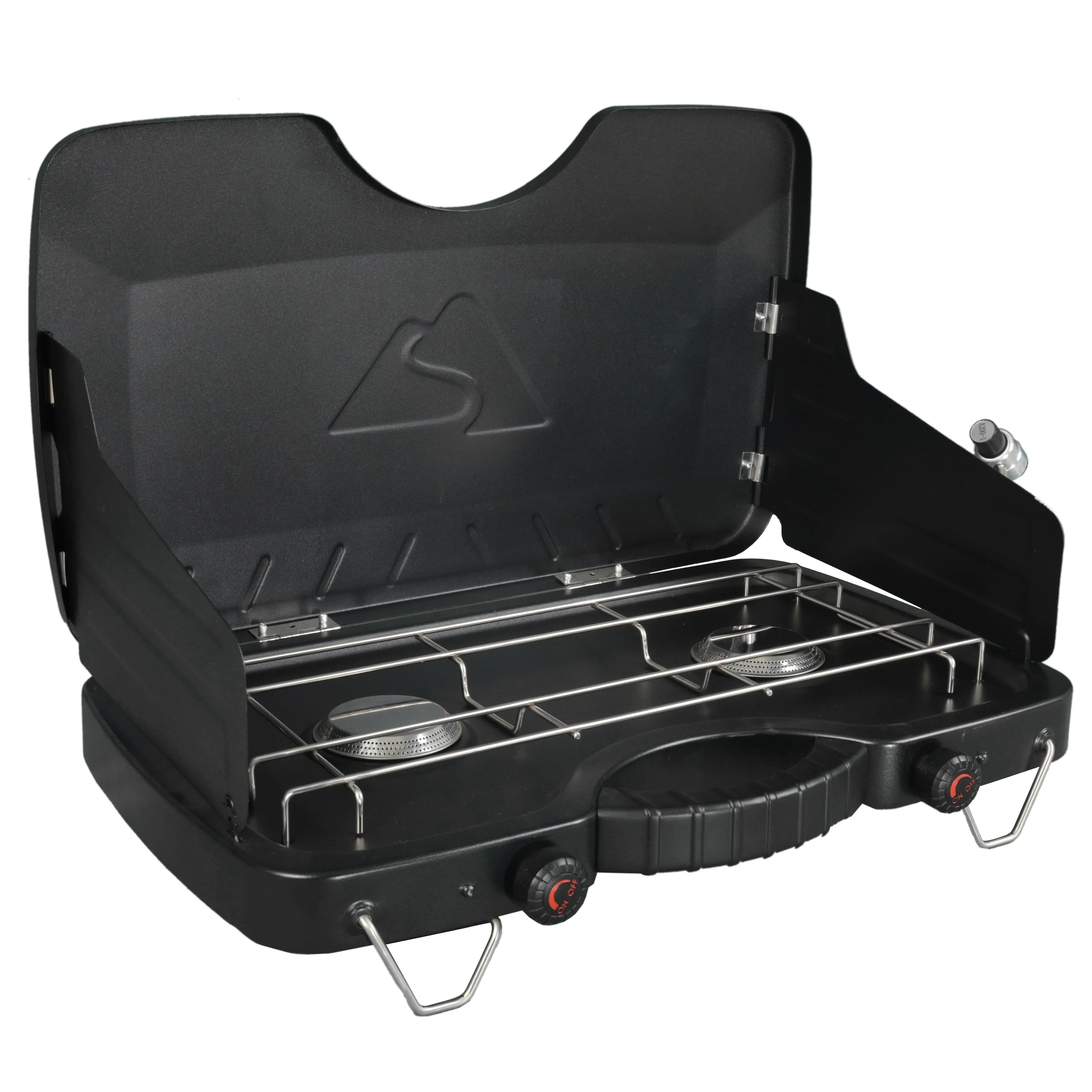 Ozark Trail 2 Burner Propane Gas Camping Stove, Black, GCT2208W