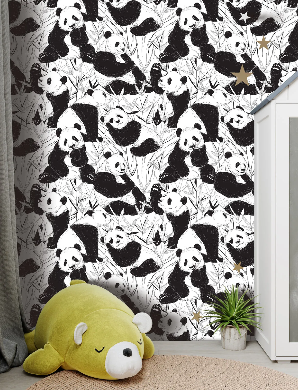 Pandas Removable Wallpaper