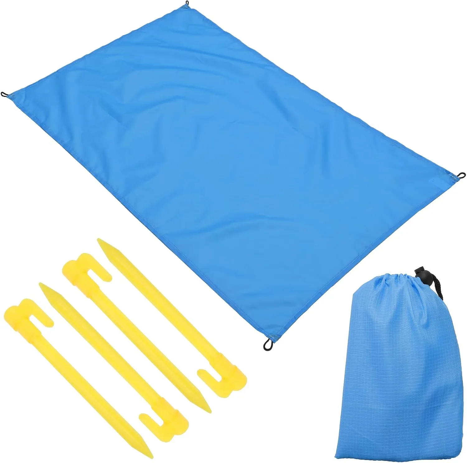 PATIKIL 57" x 55" Beach Blanket, Waterproof Picnic Mat with Carry Bag for Travel, Hiking, Camping, Outdoor Activities, Sky Blue