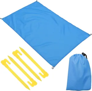 PATIKIL 57" x 55" Beach Blanket, Waterproof Picnic Mat with Carry Bag for Travel, Hiking, Camping, Outdoor Activities, Sky Blue