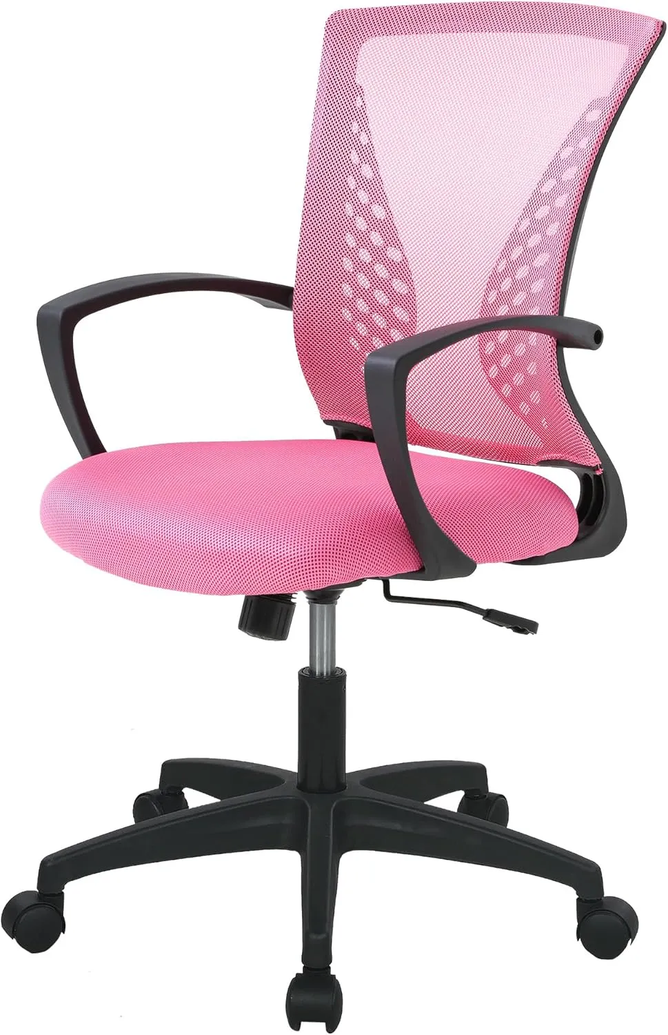 PayLessHere Office Computer Gaming Chair Ergonomic Mesh Desk Chair Adjustable Video Game Chairs with 360 Degrees Swivel Wheels Armrest Lumbar Support for Home Office,Pink