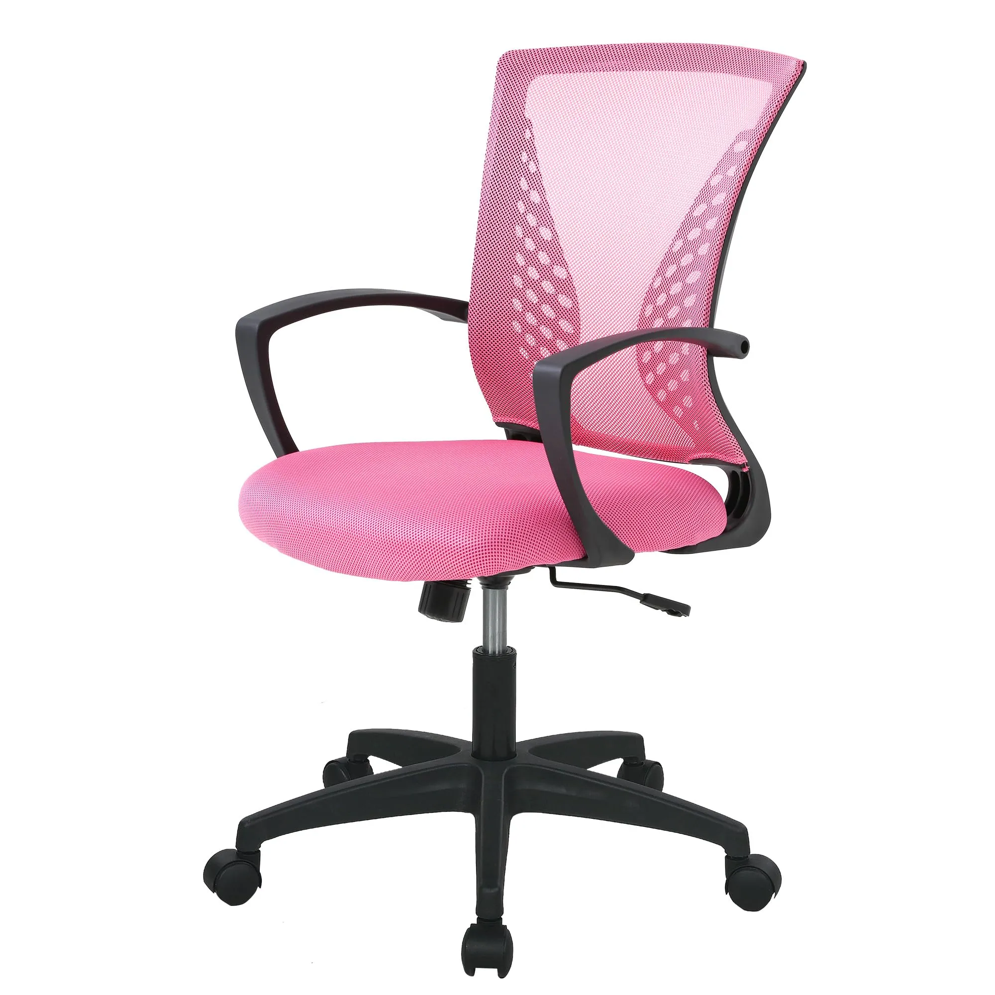 PayLessHere Office Computer Gaming Chair Ergonomic Mesh Desk Chair Adjustable Video Game Chairs with 360 Degrees Swivel Wheels Armrest Lumbar Support for Home Office,Pink