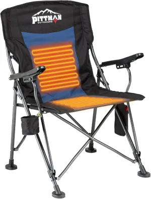 Pittman - Heated Camping Chair for Adults - The Perfect Heated Chairs for Outdoor Sports or Elevating Your Campsite. Heated Folding Chair Keeps You Warm on Cool Nights - Batteries Not Included