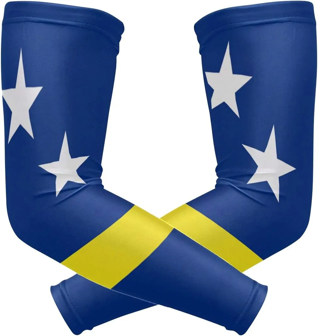 poeticcity Flag 1 Pair Arm Sports Sleeves Cooling Warmer UV Protection