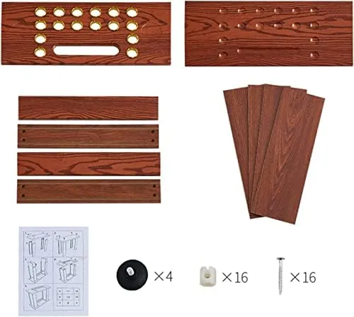 Pool Stick Holder Floor Stand, 16 Billiard Pool Cue Rack Wood Pool Table Accessories Organizer for Man Cave, Fishing Rod Hiking Poles Stick Storage Holder