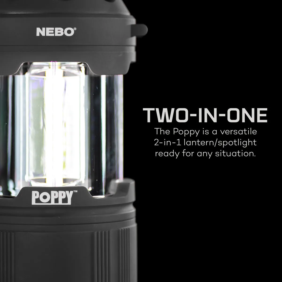 Poppy Camping Lantern - Black