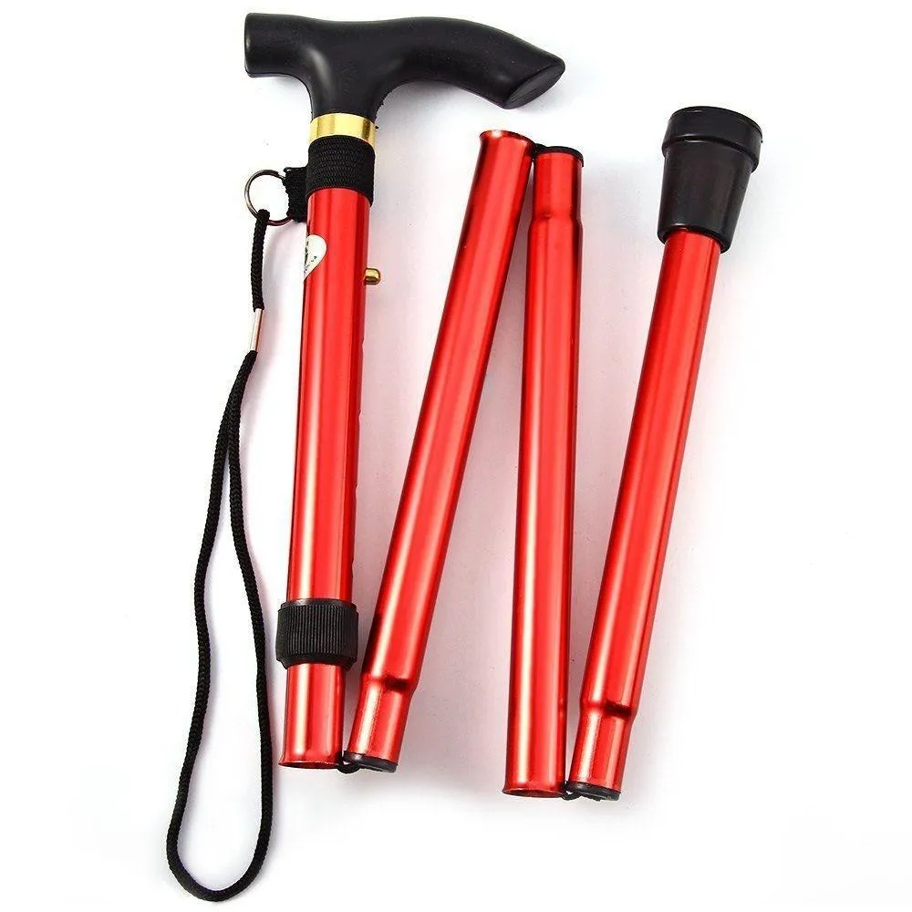 Portable Aluminum Folding Walking Travel Stick Cane