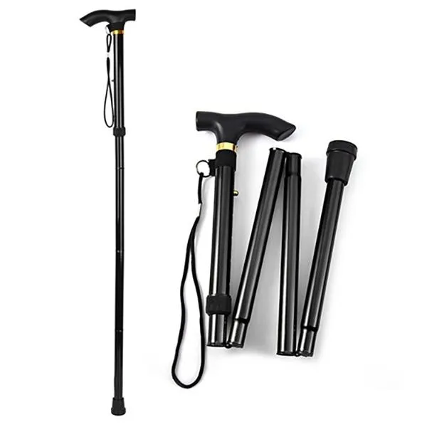 Portable Aluminum Folding Walking Travel Stick Cane