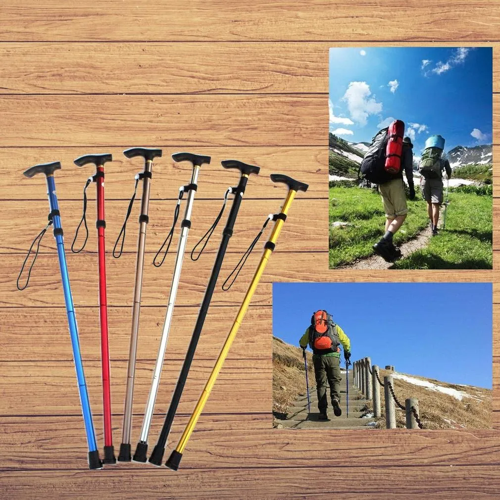 Portable Aluminum Folding Walking Travel Stick Cane