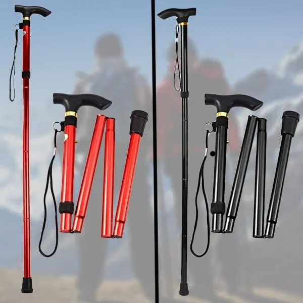 Portable Aluminum Folding Walking Travel Stick Cane