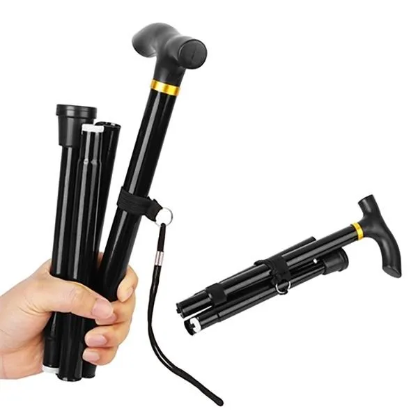 Portable Aluminum Folding Walking Travel Stick Cane