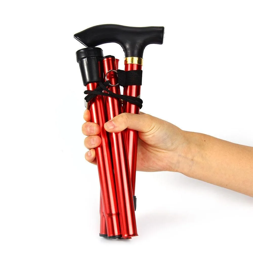 Portable Aluminum Folding Walking Travel Stick Cane
