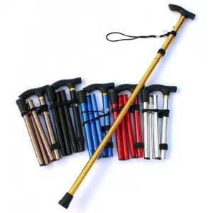 Portable Aluminum Folding Walking Travel Stick Cane