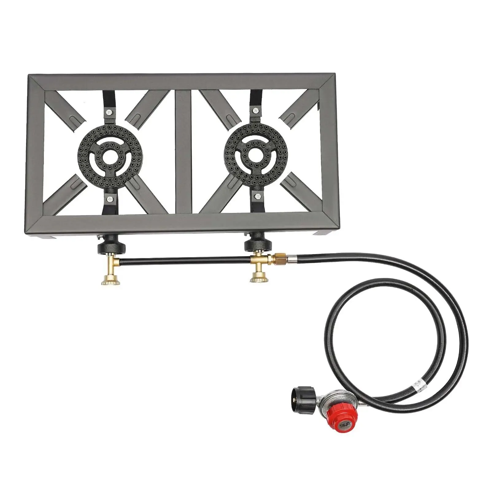 Portable Cast Iron Double Burner Outdoor Camp Stove