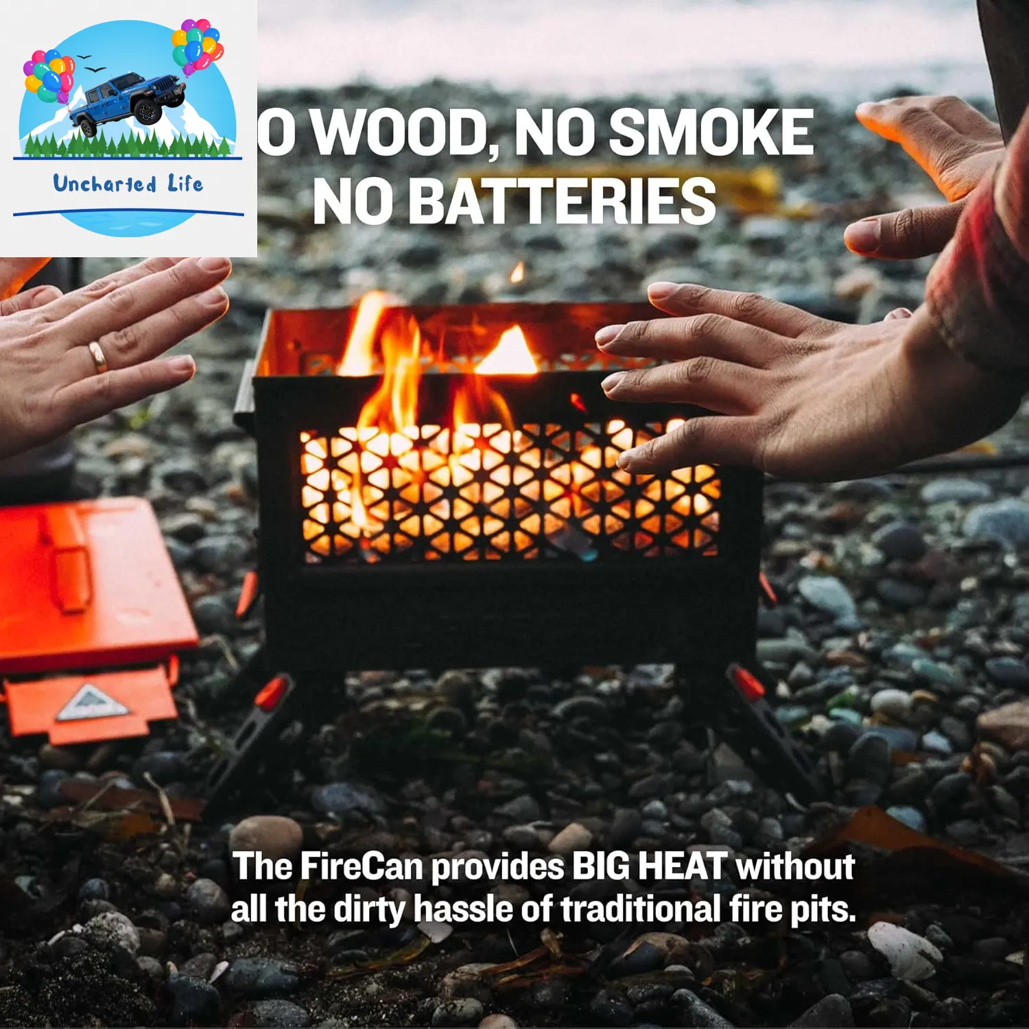Portable Glamping FireCan: Propane Fire Pit for Outdoor Comfort